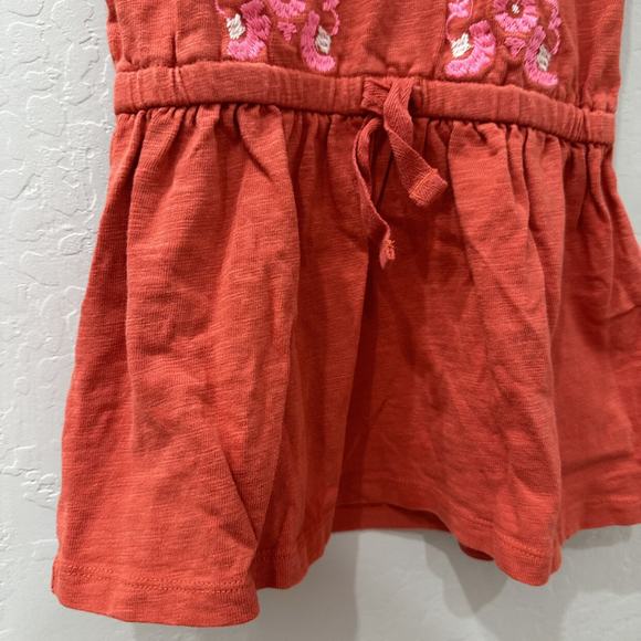 Tea Collection Orange Embroidered Pink Floral Dress - Picture 4 of 9